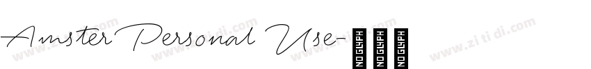 Amster Personal Use字体转换